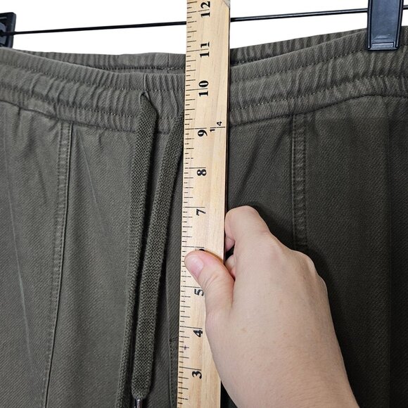 Athleta Womens M Olive Green Farallon Jogger Pants Cotton Pockets Elastic Waist - Picture 7 of 9